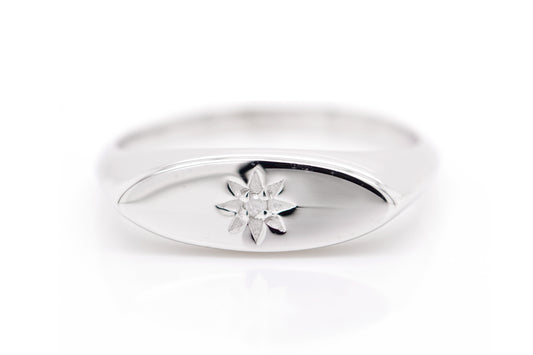 Anillo "FLOWER" en plata fina (37249)