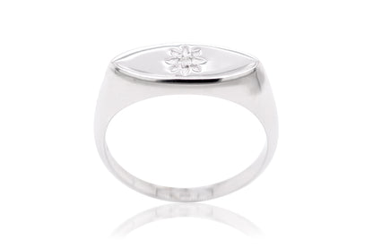 Anillo "FLOWER" en plata fina (37249)