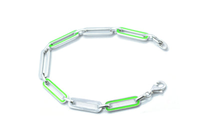 Pulsera esmalte verde en Plata .925 (37251)