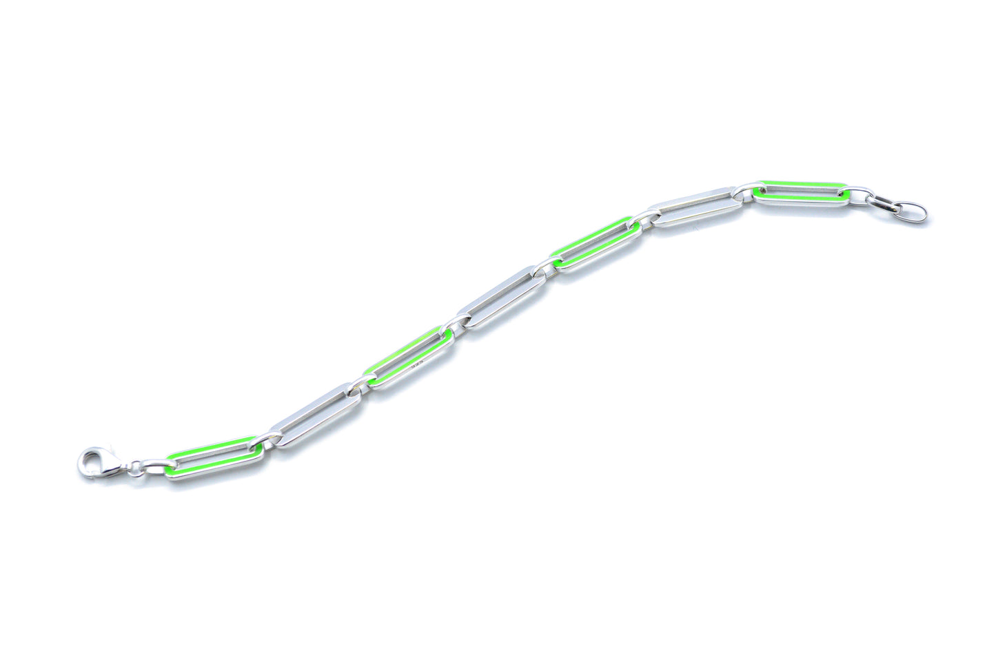 Pulsera esmalte verde en Plata .925 (37251)