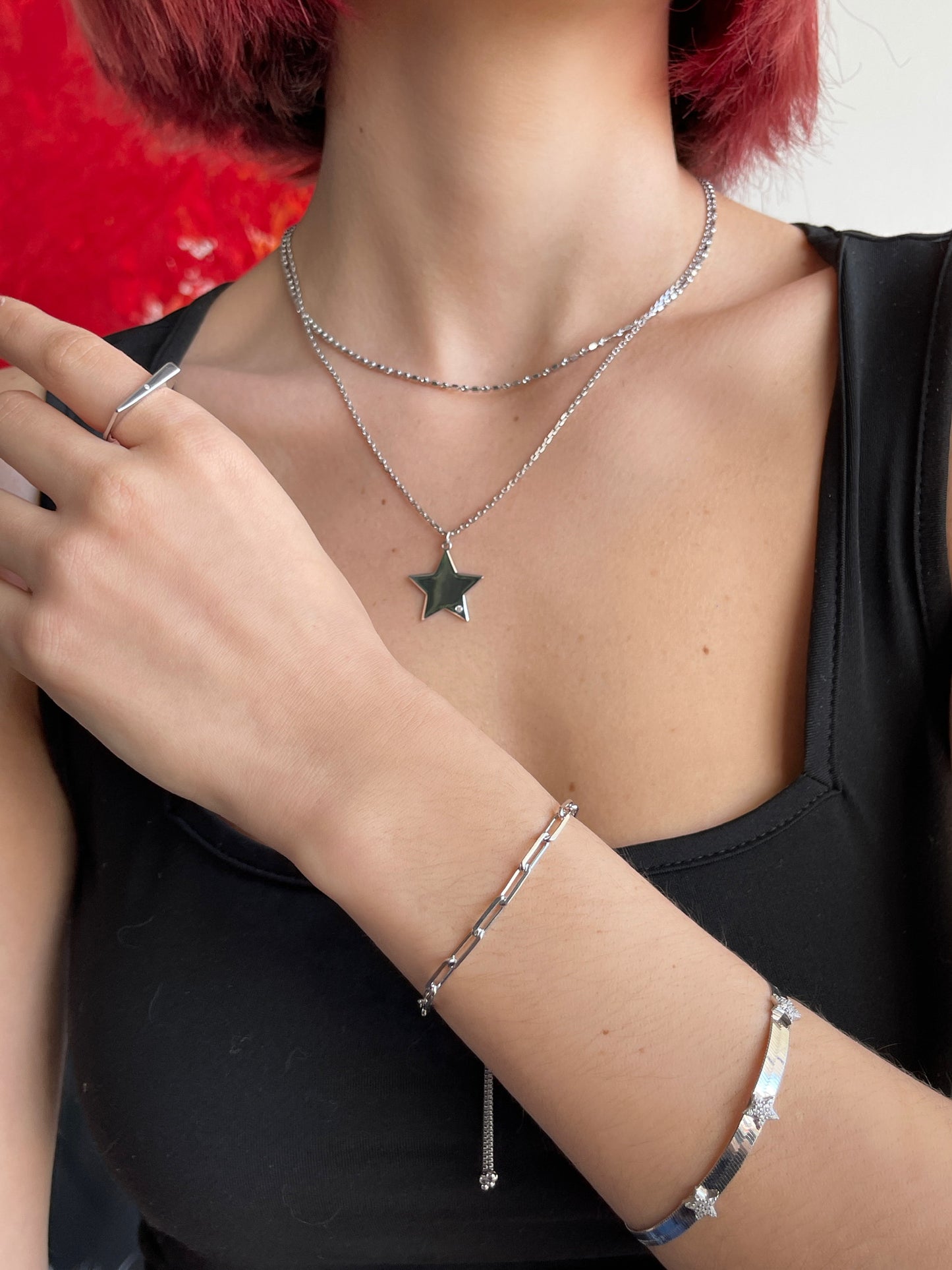 Pulsera "Stars" fabricada en plata .925 (36864)