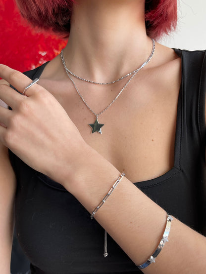 Pulsera "Stars" fabricada en plata .925 (36864)