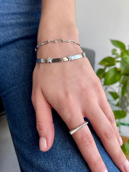 Pulsera "Stars" fabricada en plata .925 (36864)