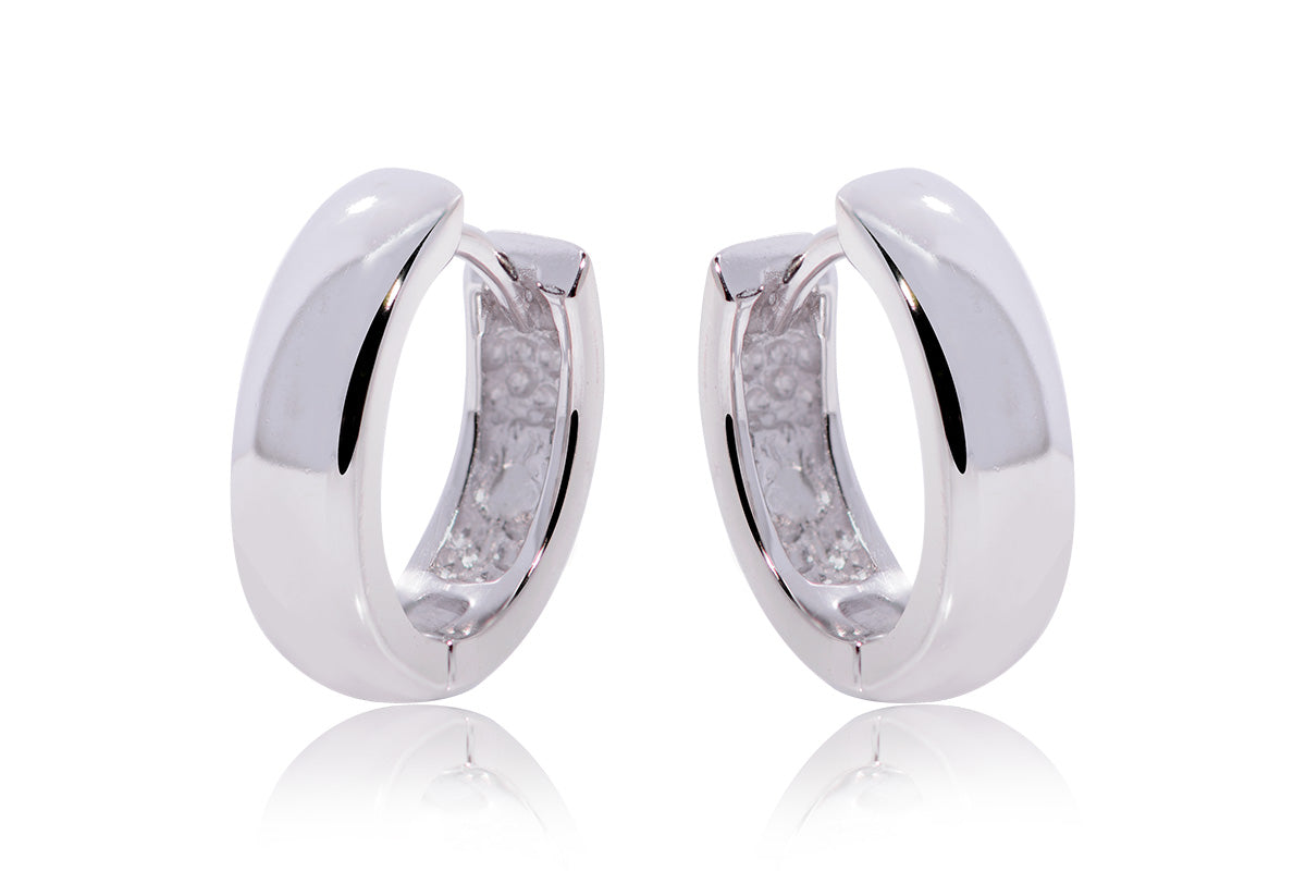 Arracadas "HUGGIES" plata .925 (30372)