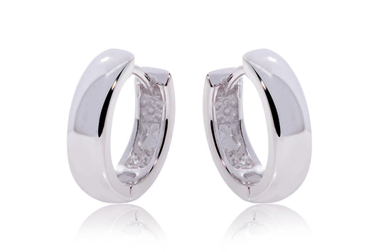 Arracadas "HUGGIES" plata .925 (30372)