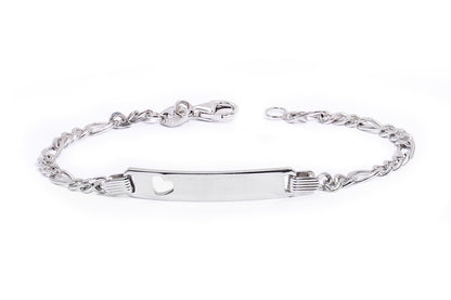 Esclava "CORAZÓN" plata .925 con placa para nombre (31575)