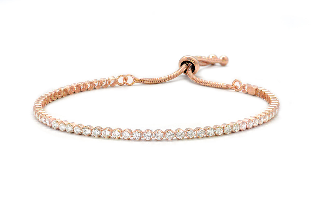 Pulsera Ajustable en Plata rosa (31623)