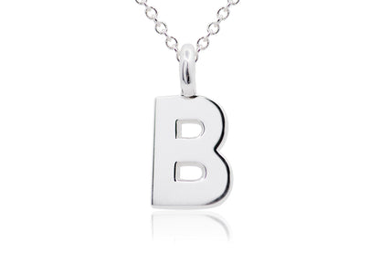 Gargantilla con Dije letra "B" en Plata .925 (M35632)