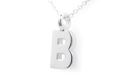 Gargantilla con Dije letra "B" en Plata .925 (M35632)