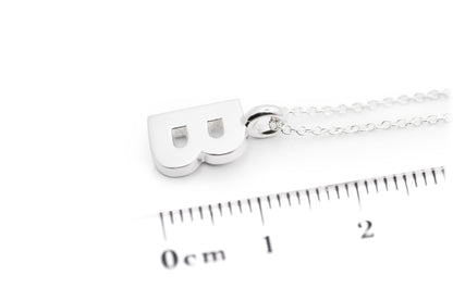 Gargantilla con Dije letra "B" en Plata .925 (M35632)