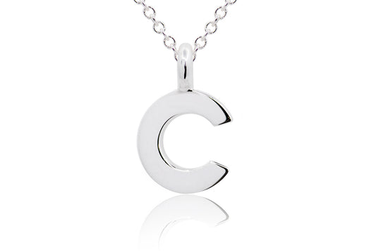 Gargantilla con Dije letra "C" en Plata .925 (M35633)
