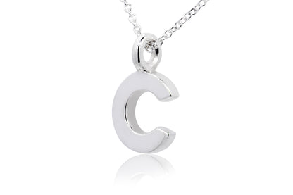 Gargantilla con Dije letra "C" en Plata .925 (M35633)