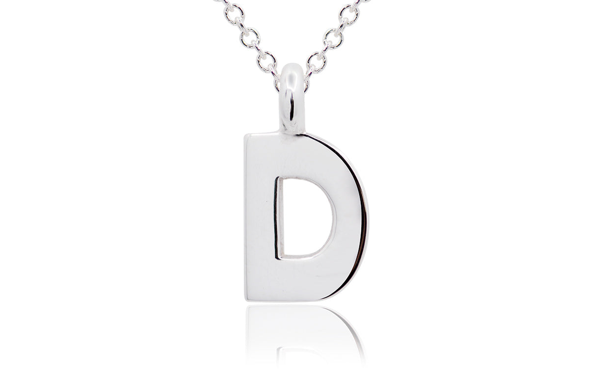 Gargantilla con Dije letra "D" en Plata .925 (M35634)