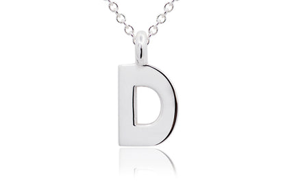 Gargantilla con Dije letra "D" en Plata .925 (M35634)