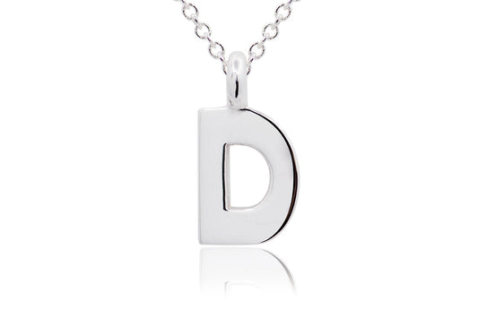 Gargantilla con Dije letra "D" en Plata .925 (M35634)