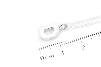 Gargantilla con Dije letra "D" en Plata .925 (M35634)
