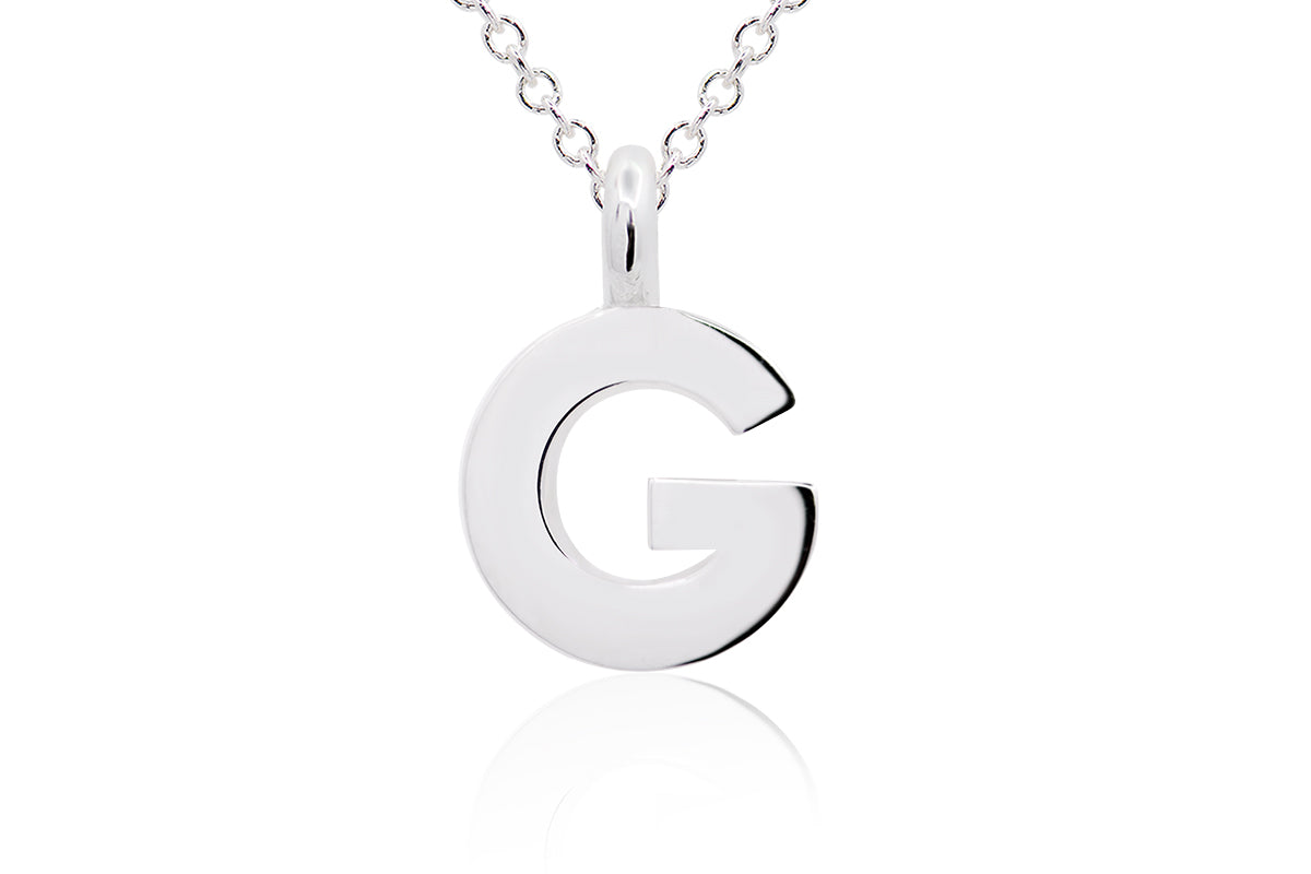 Gargantilla con Dije letra "G" en Plata .925 (M35636)