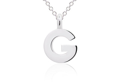 Gargantilla con Dije letra "G" en Plata .925 (M35636)