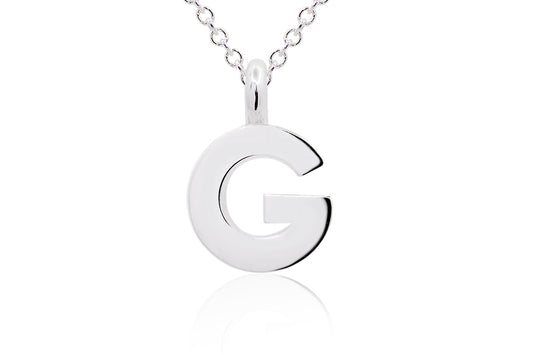 Gargantilla con Dije letra "G" en Plata .925 (M35636)