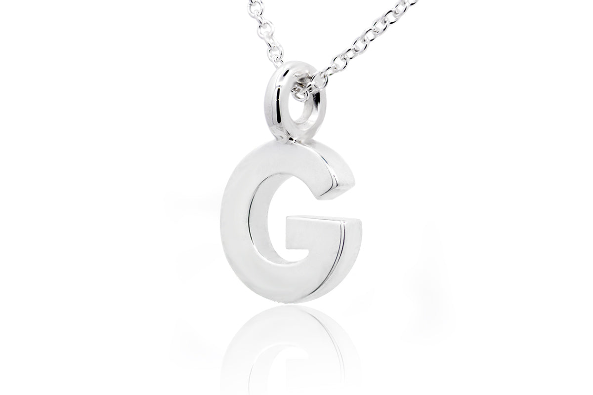 Gargantilla con Dije letra "G" en Plata .925 (M35636)
