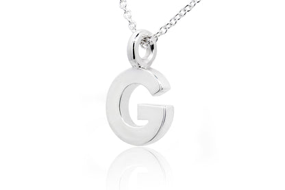 Gargantilla con Dije letra "G" en Plata .925 (M35636)