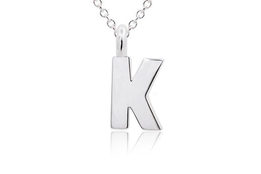 Gargantilla con Dije letra "K" en Plata .925 (M35637)