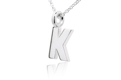 Gargantilla con Dije letra "K" en Plata .925 (M35637)