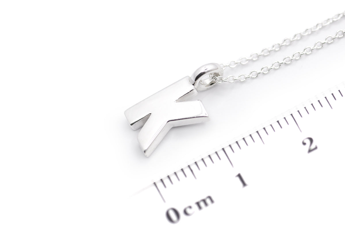 Gargantilla con Dije letra "K" en Plata .925 (M35637)