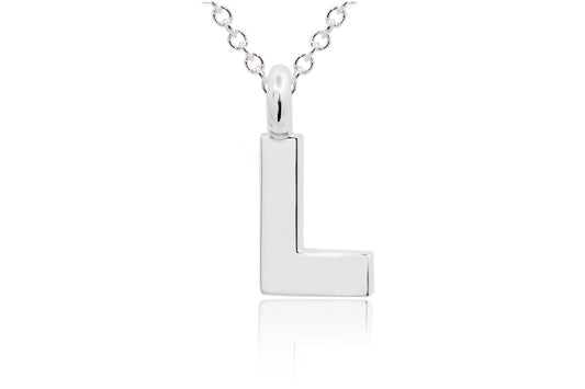 Gargantilla con Dije letra "L" en Plata .925 (M35638)