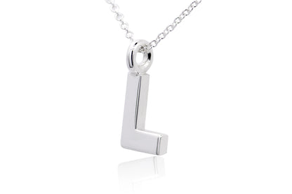 Gargantilla con Dije letra "L" en Plata .925 (M35638)