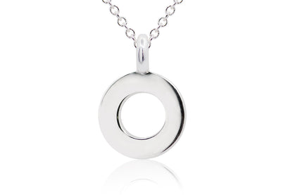 Gargantilla con Dije letra "O" en Plata .925 (M35641)