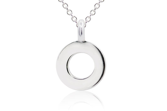 Gargantilla con Dije letra "O" en Plata .925 (M35641)