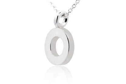Gargantilla con Dije letra "O" en Plata .925 (M35641)