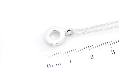 Gargantilla con Dije letra "O" en Plata .925 (M35641)