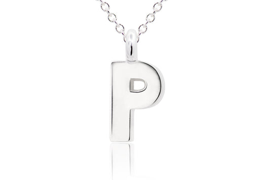 Gargantilla con Dije letra "P" en Plata .925 (M35642)