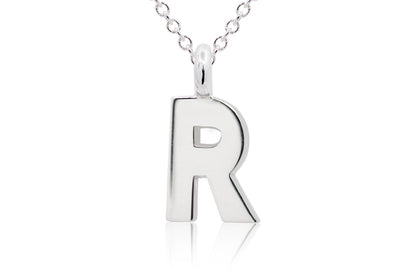 Gargantilla con Dije letra "R" en Plata .925 (M35643)