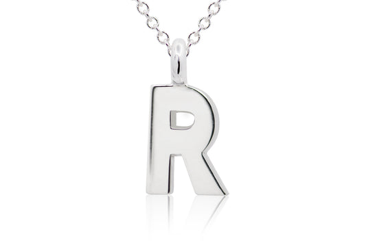 Gargantilla con Dije letra "R" en Plata .925 (M35643)