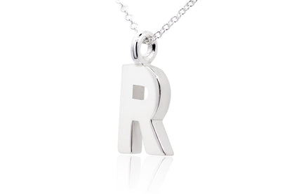 Gargantilla con Dije letra "R" en Plata .925 (M35643)