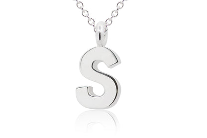 Gargantilla con Dije letra "S" en Plata .925 (M35644)