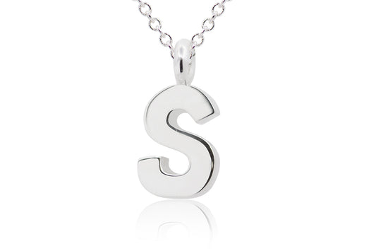 Gargantilla con Dije letra "S" en Plata .925 (M35644)