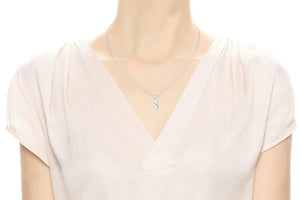 Gargantilla con Dije letra "S" en Plata .925 (M35644)