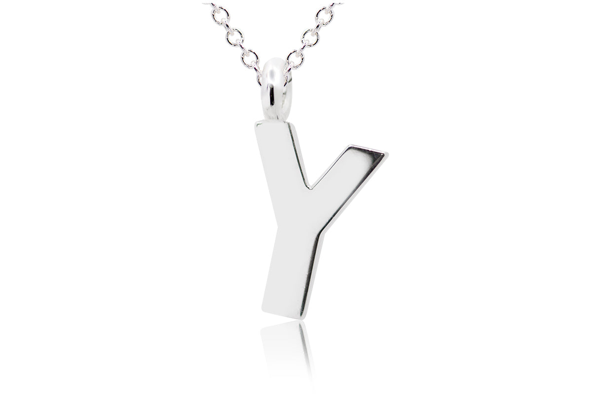 Gargantilla con Dije letra "Y" en Plata .925 (M35646)