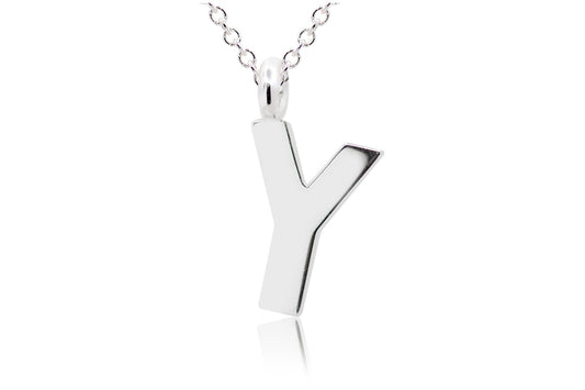 Gargantilla con Dije letra "Y" en Plata .925 (M35646)
