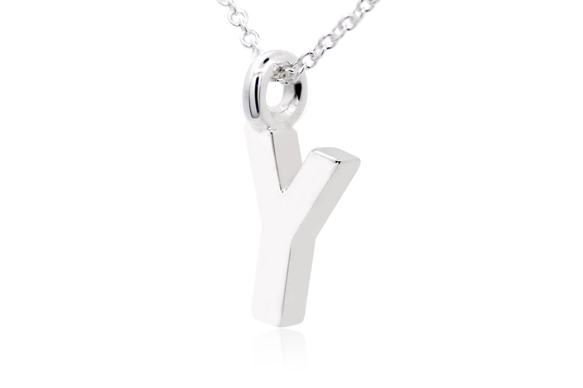 Gargantilla con Dije letra "Y" en Plata .925 (M35646)