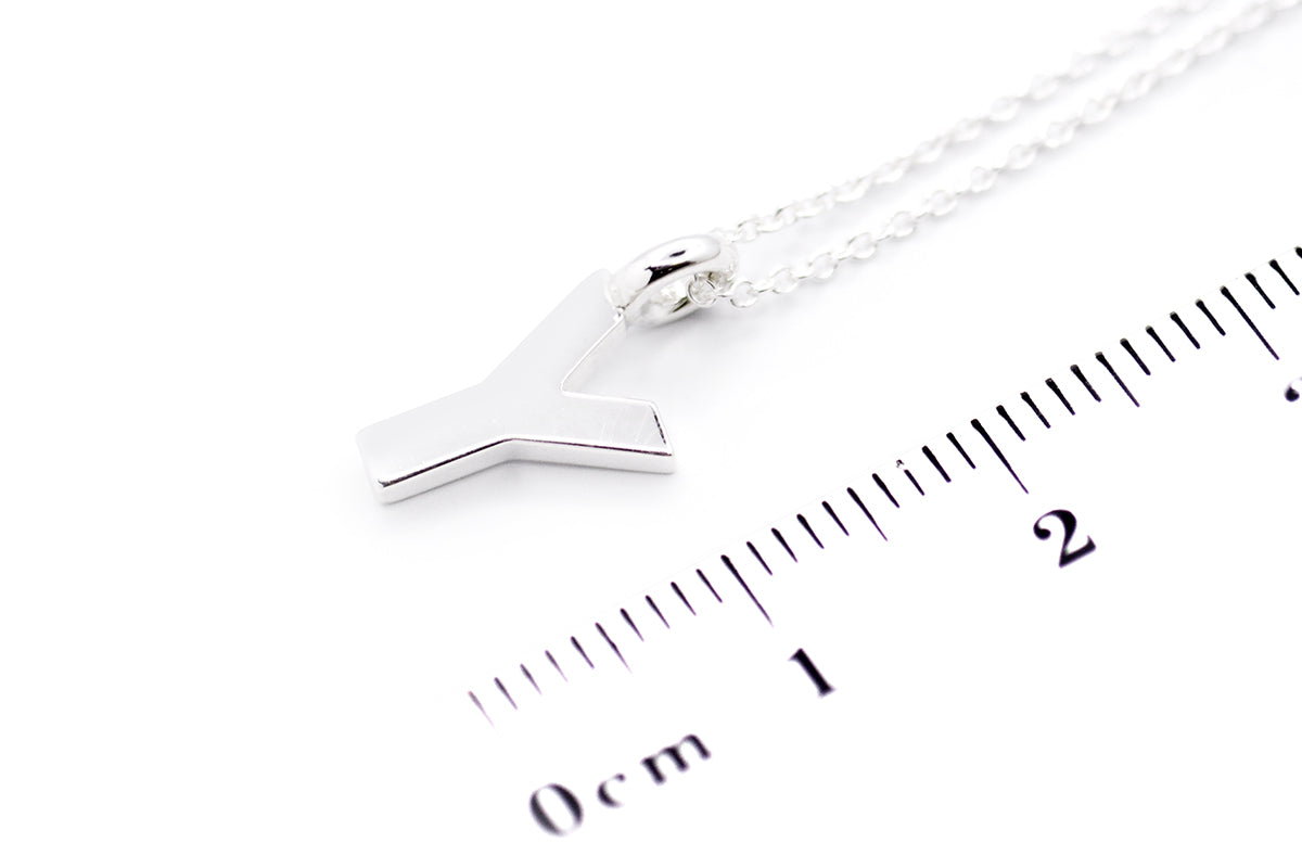 Gargantilla con Dije letra "Y" en Plata .925 (M35646)