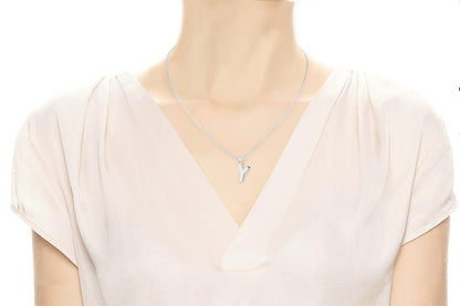 Gargantilla con Dije letra "Y" en Plata .925 (M35646)