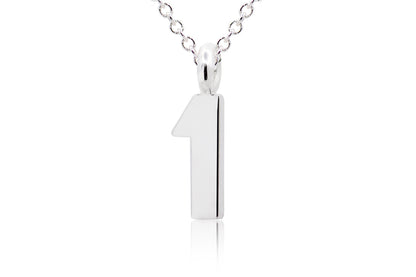 Gargantilla con Dije número "1" en Plata .925 (M35648)