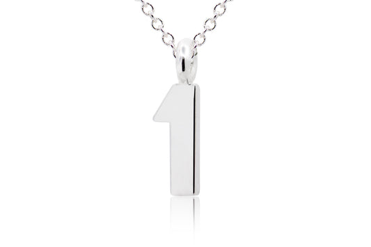 Gargantilla con Dije número "1" en Plata .925 (M35648)