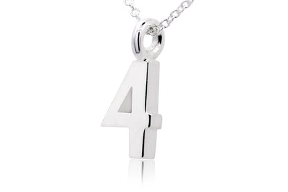 Gargantilla con Dije número "4" en Plata .925 (M35651)