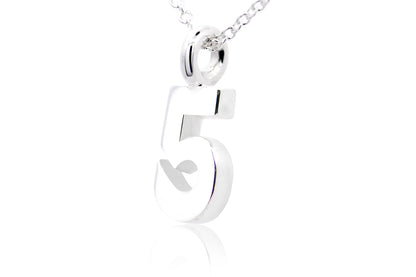 Gargantilla con Dije número "5" en Plata .925 (M35652)